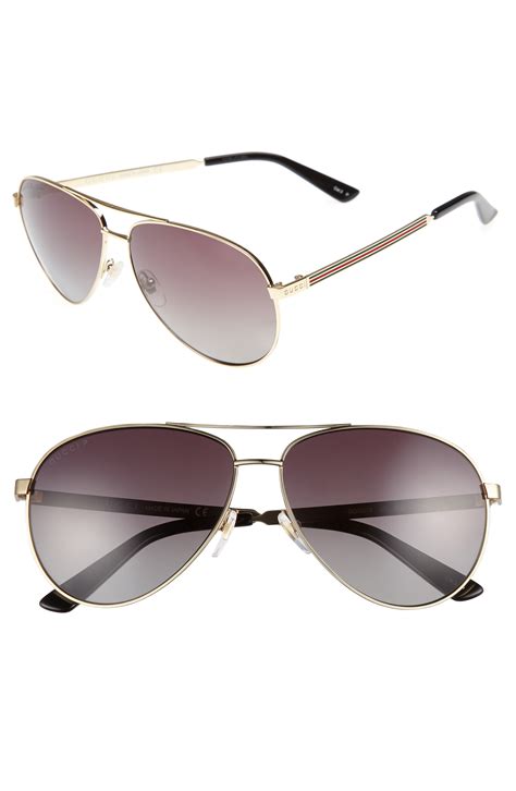 gucci retro web 61mm aviator sunglasses|Gucci unisex aviator sunglasses.